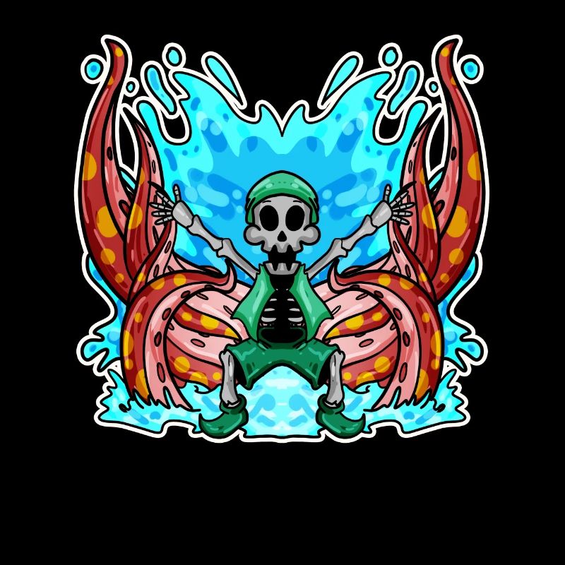 Squelette Octopus Pirate