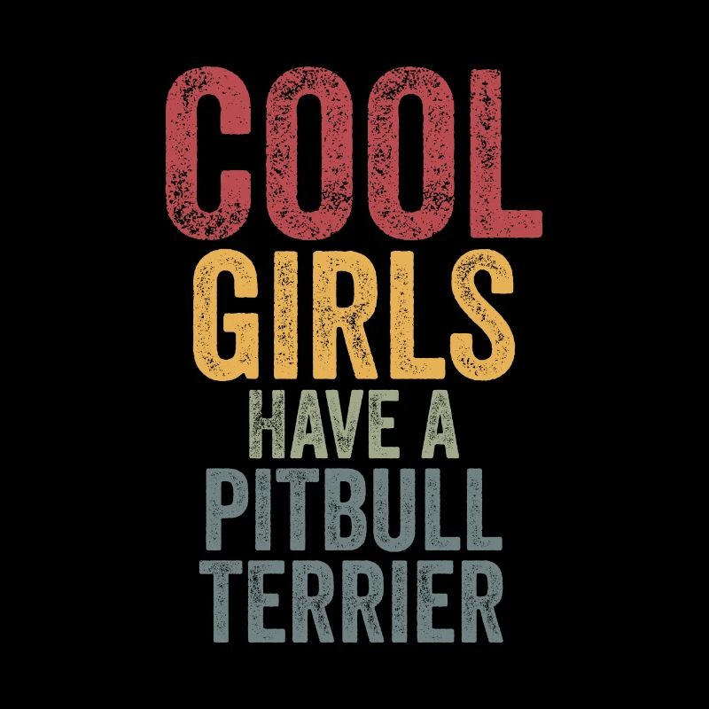 Les filles cool ont un pitbull terrier