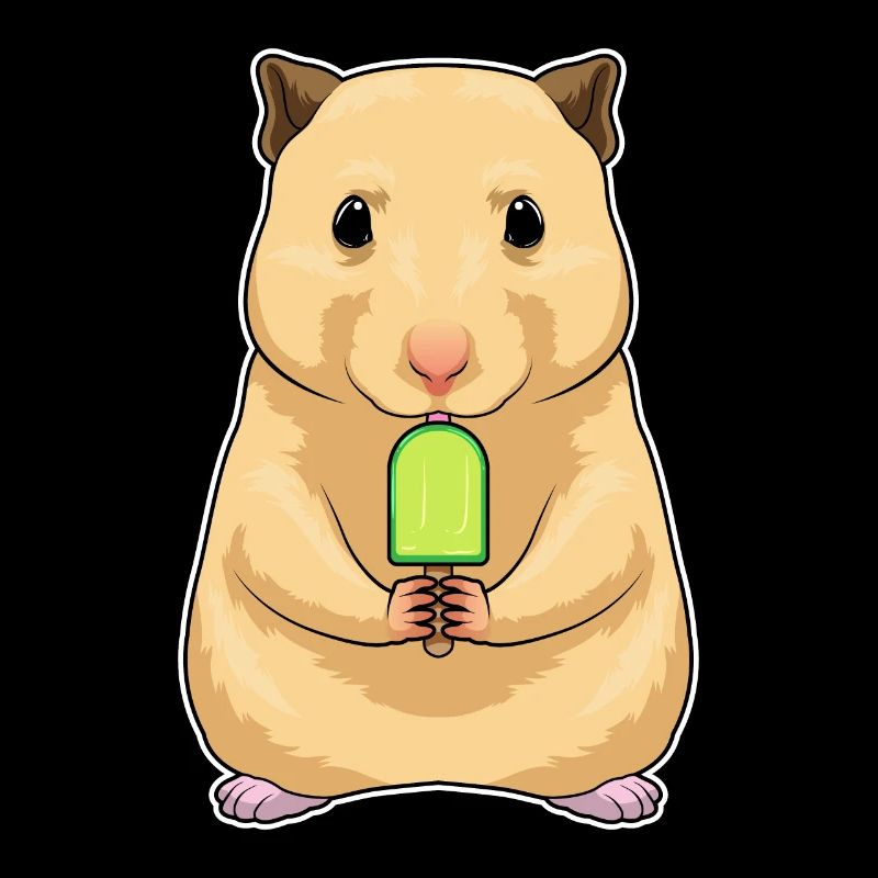 Hamster Eis am Stiel