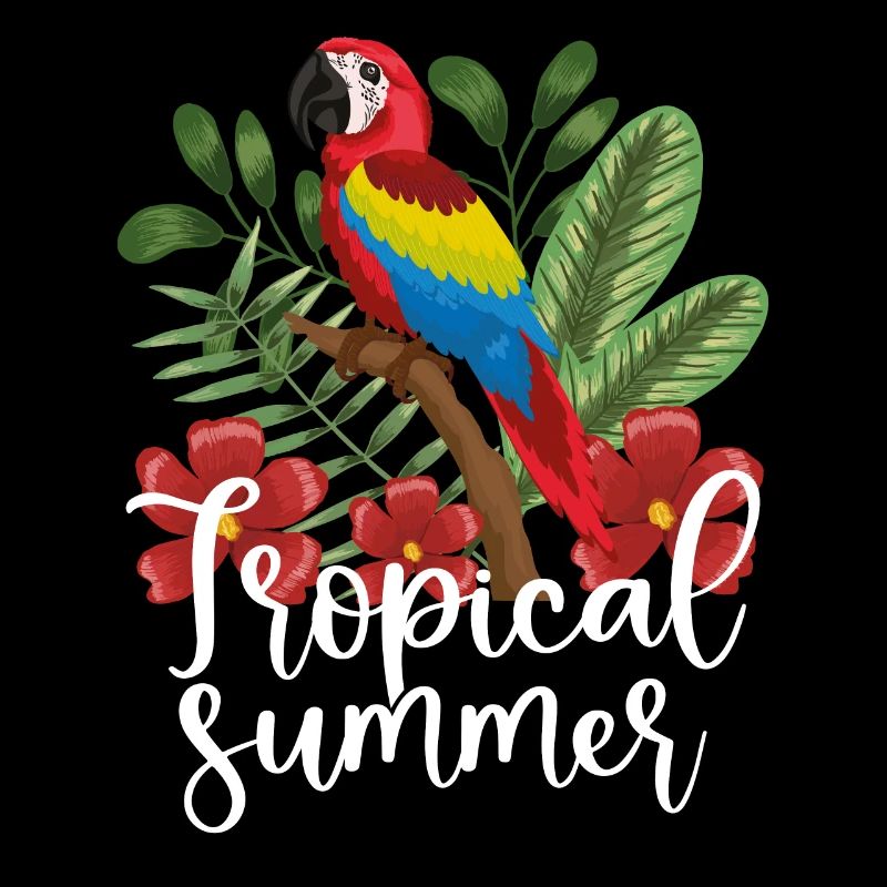 Tropical summer parrot