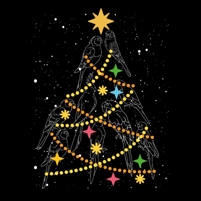 Perroquets sapin de Noël