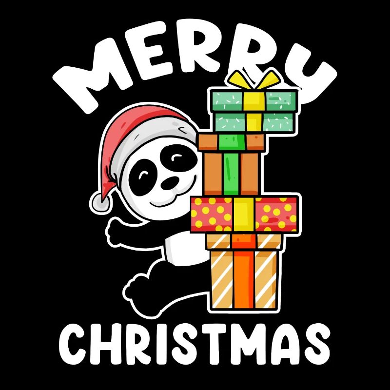 Joyeux panda de Noël