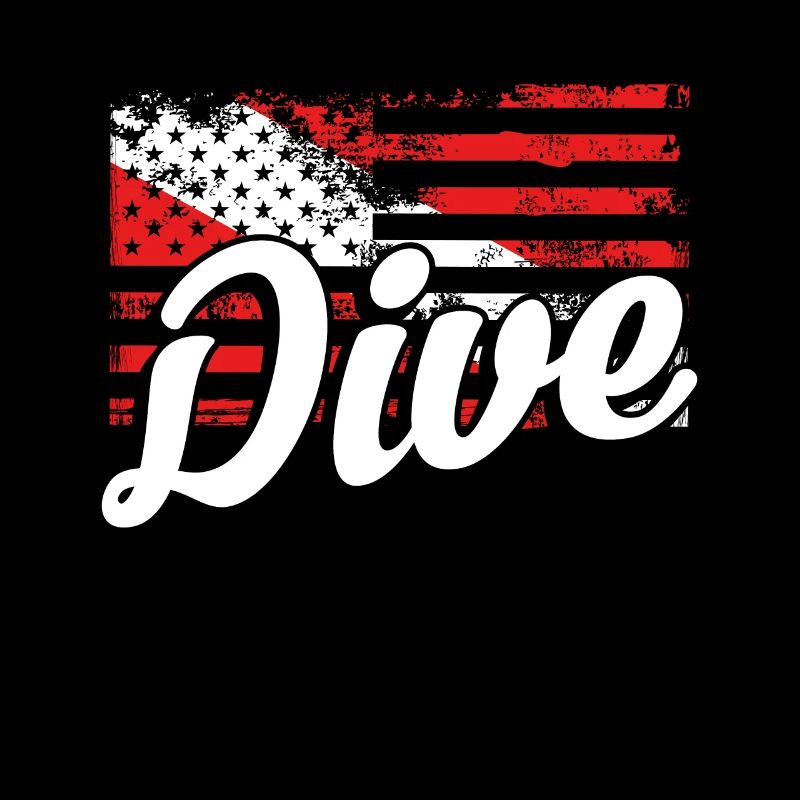 Dive under American flag