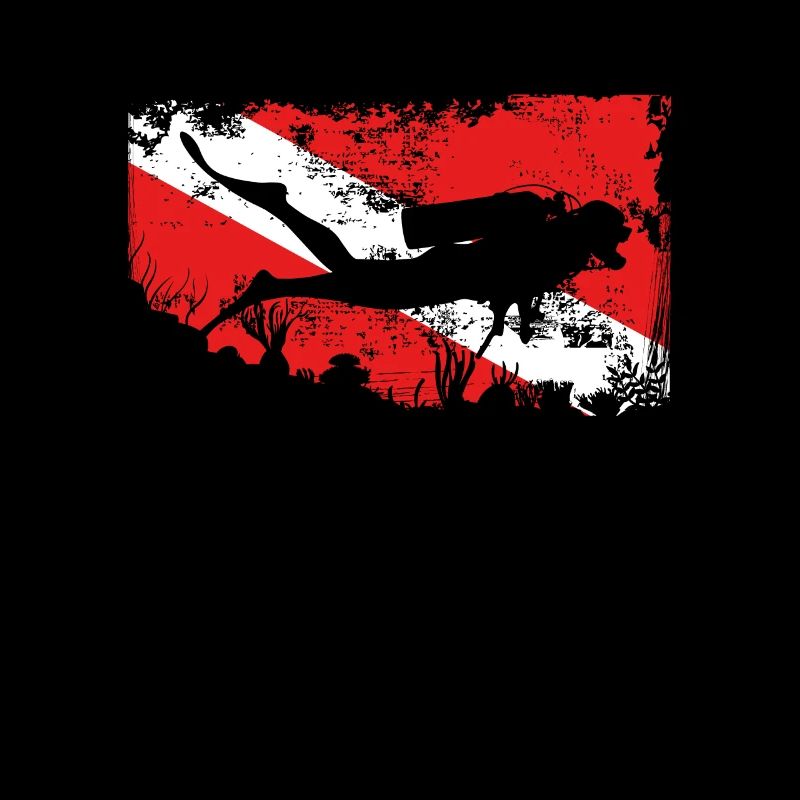 Des plongeurs et un drapeau