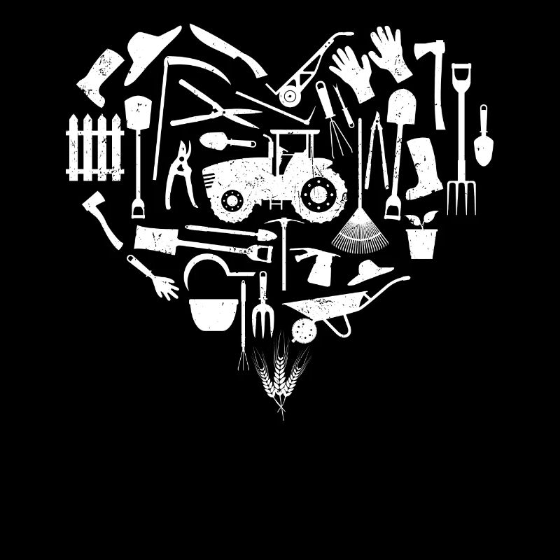 Farming Farmer Heart Tractor