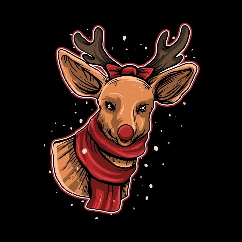 Pull de Noël moche Tshirt Weihnachten Rehntier