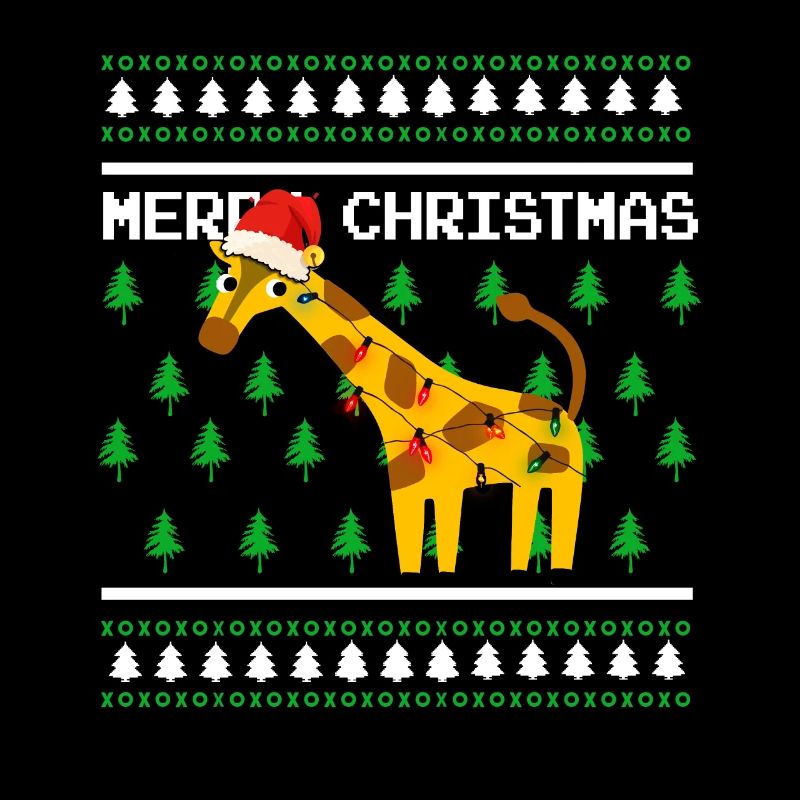Pull de Noël moche Tshirt Weihnachten Girafe