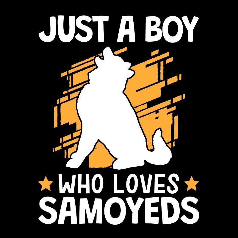 Junge der Samojeden liebt Nordischer Samojede