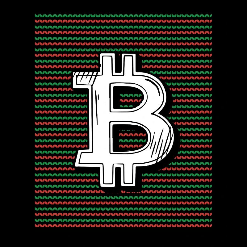 Bitcoin vert et rouge