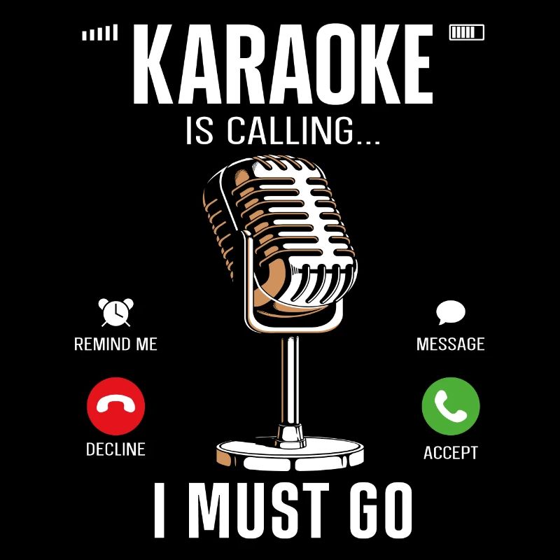 Le chanteur de karaoké Karaoke appelle
