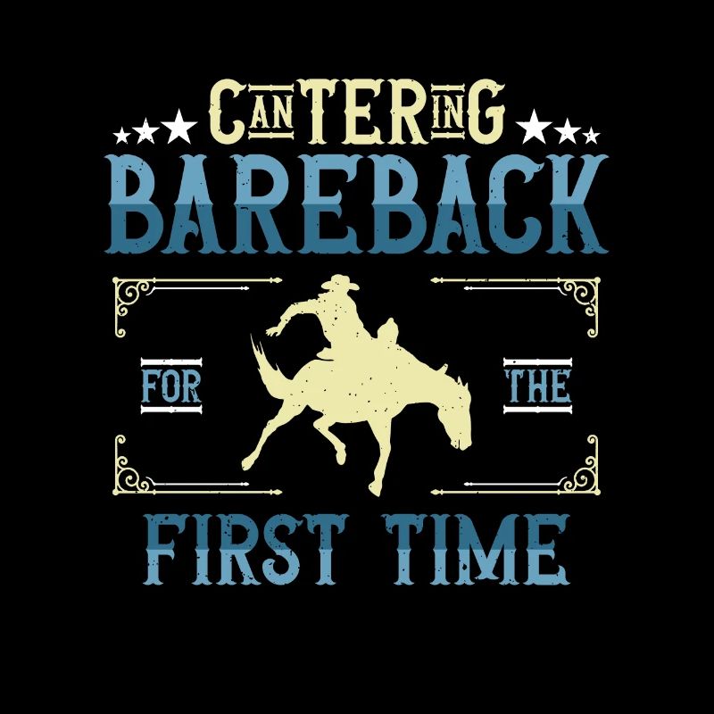 Bareback Riding Cantering Bareback For Rodeo Rider