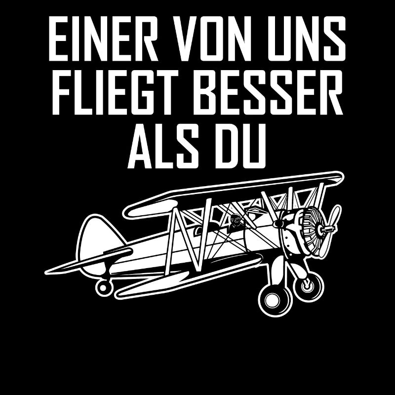 Doppeldecker Flugzeug Pilot Cooler Spruch Geschenk