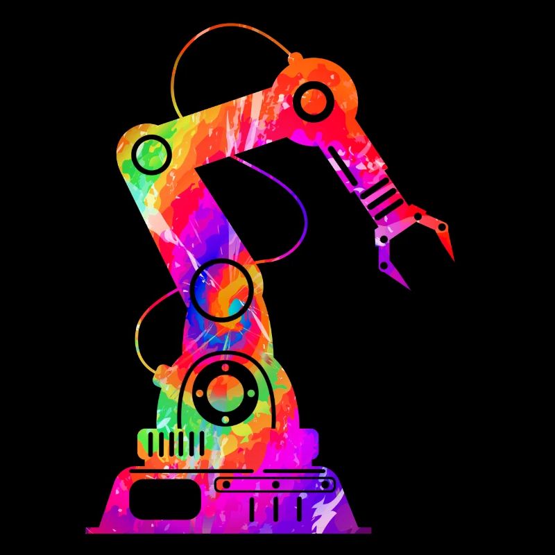 Robot Robotics Engineer Tie Dye