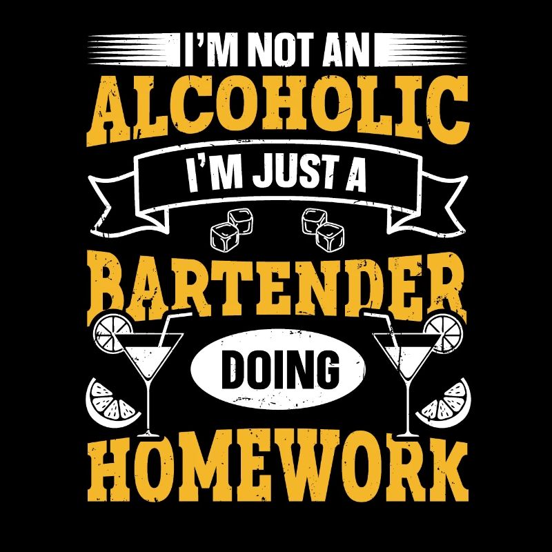 Just A Bartender Doing Homework Lustiges Bartender