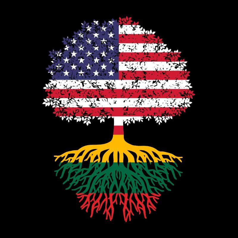lithuania american flag, tree lithuania