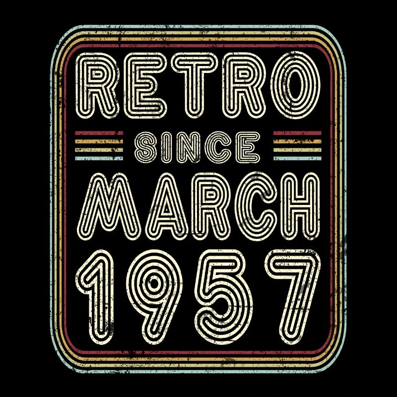 Birthday March 1957 Retro Gift