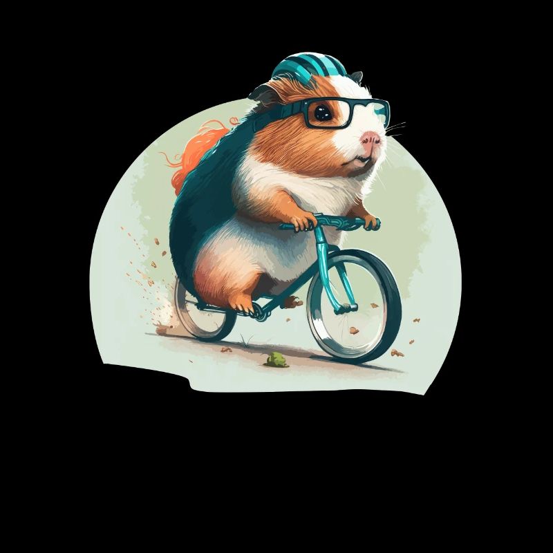 Cochon d’Inde à cheval Vélo de livres Cochon d’Inde