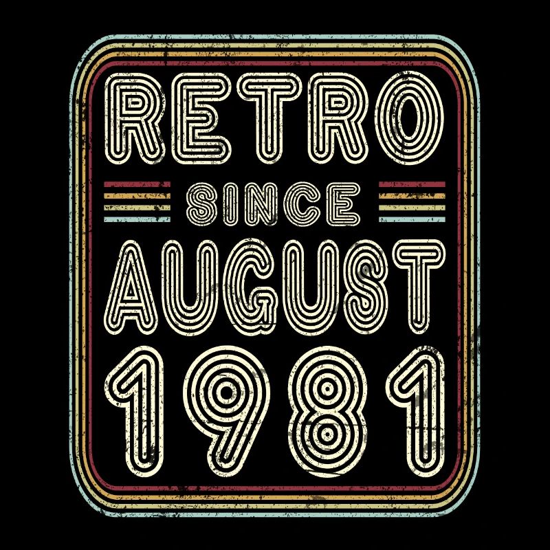Geburtstag August 1981 Retro Geschenk