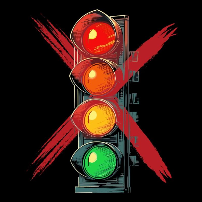 Feu de circulation Panneau d’interdiction gouvernementale