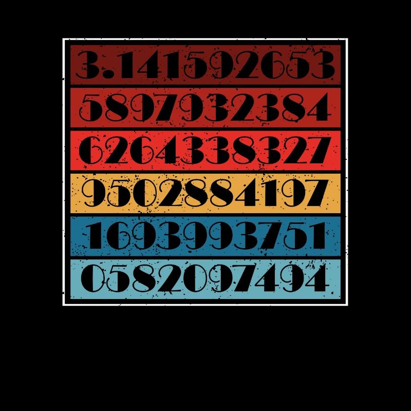 Pi Numbers In Colorful