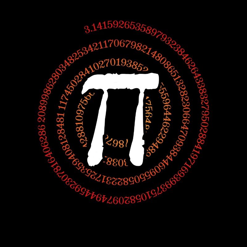Pi dans un cercle rouge
