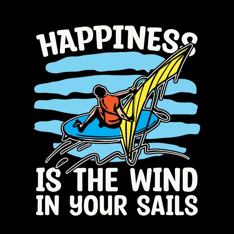 Le bonheur de la planche à voile est le vent en surfboarder