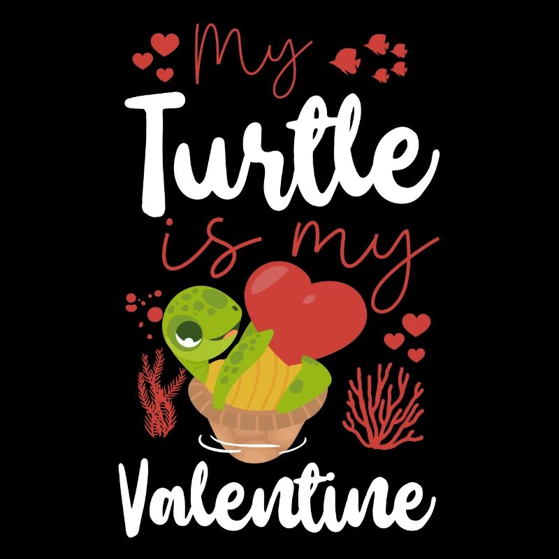 Sea Turtle Tortoise Valentines Day
