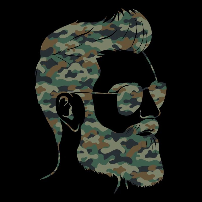 Beard Lover Bearded Man Camo