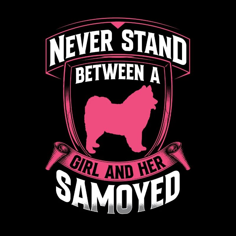 Mädchen und ihr Samojede Samojedenspitz