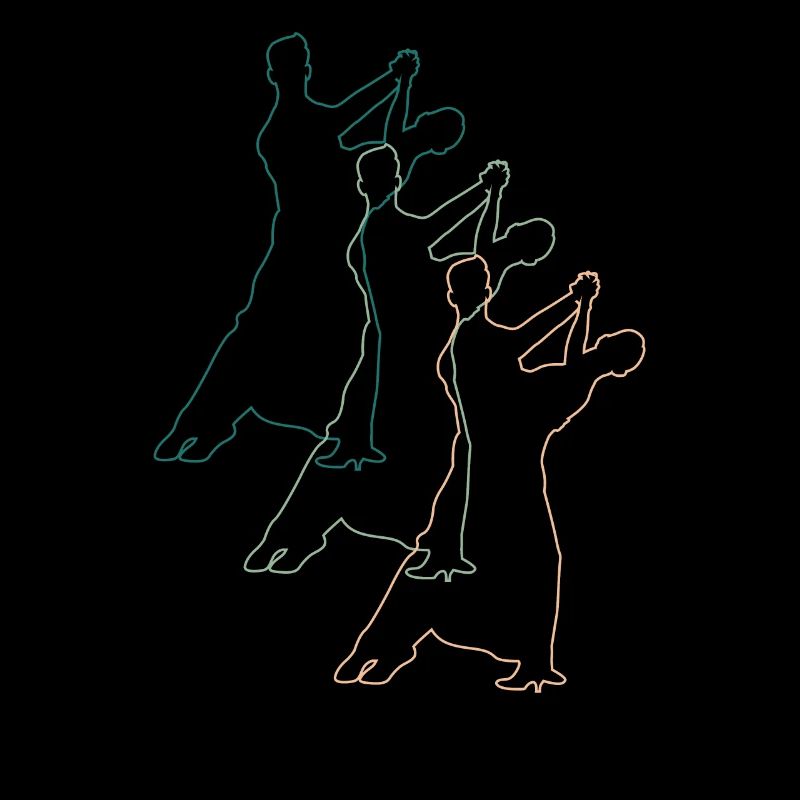 Dancing couples: elegance and synchronicity