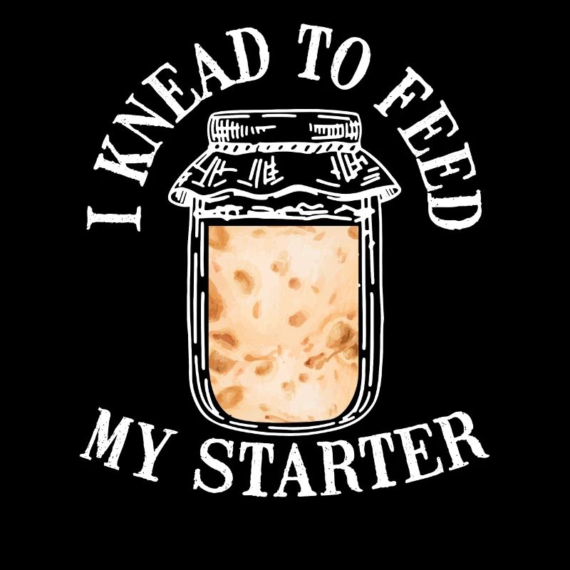 I knead the dough with the starter