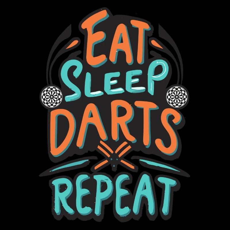 Dart Saying Eat Sleep Darts Repeat