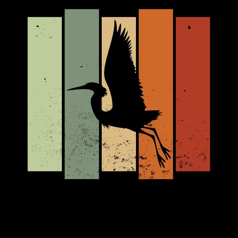 Heron Retro Birdwatching Bird Watcher