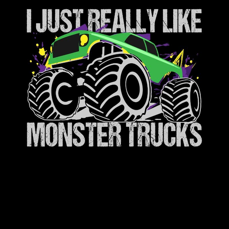 Confrontation de monster trucks vert-violet
