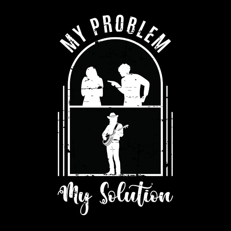 Banjo Player My Problem My Solution Pictogram Mom