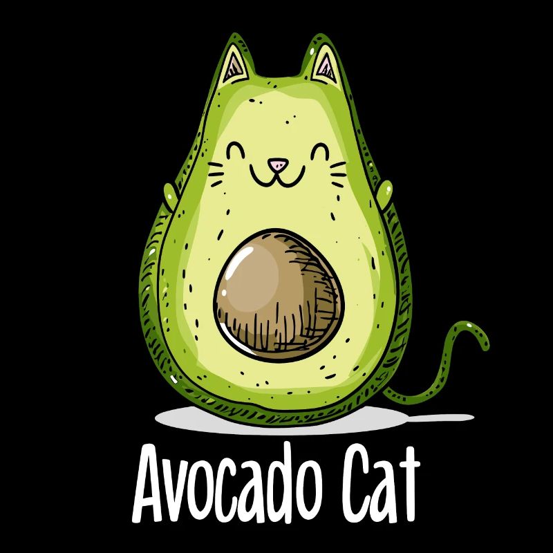 Avocat chat chats cadeau végétarien