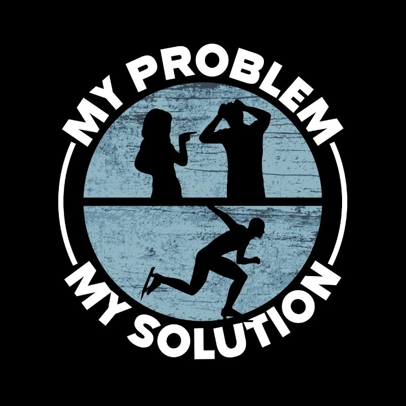 Speed Skater My Problem My Solution Pictogram Dad