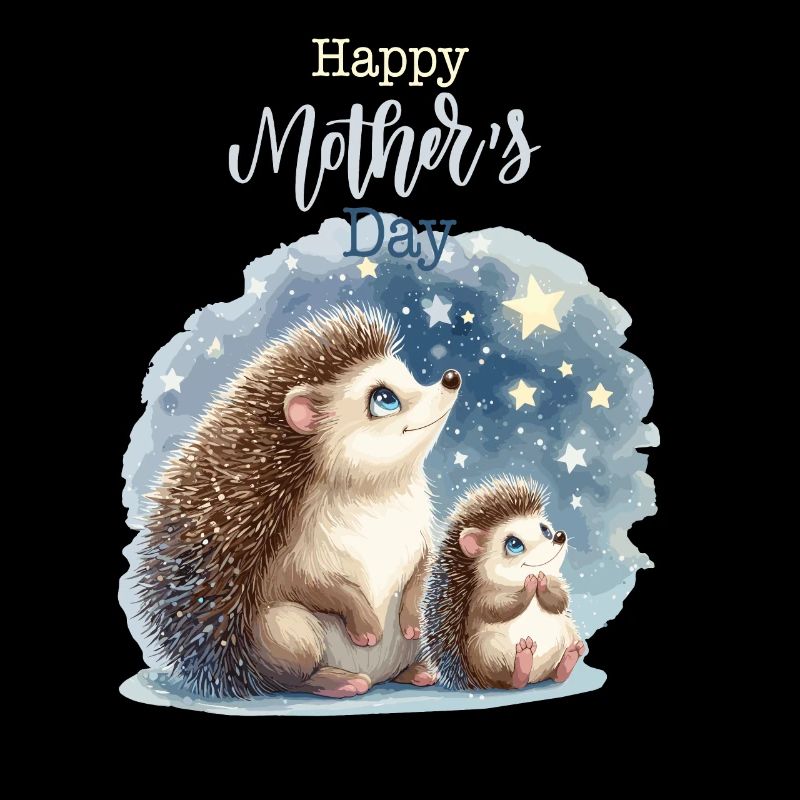 Muttertag Mama Igel Kind Mutter Geschenk Familie