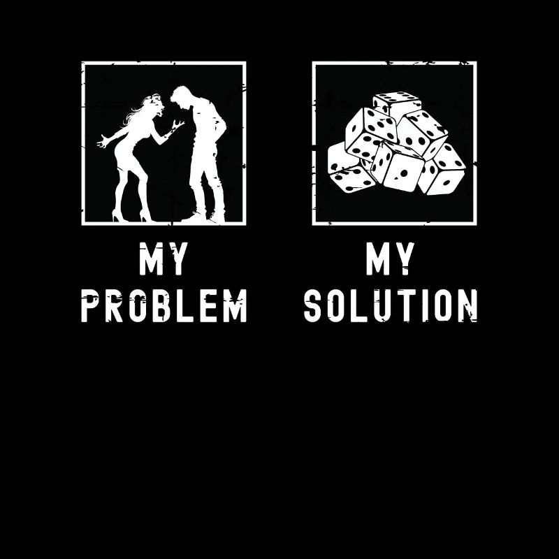 Bunco Player My Problem My Solution Pictogram Dad