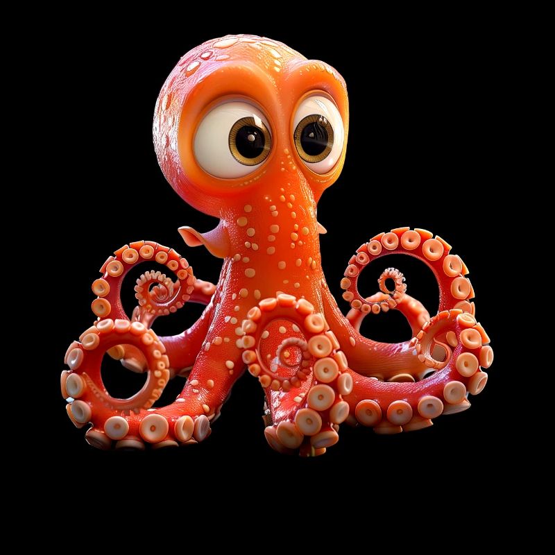 Octopus Small Octopus Cuttlefish Cute Octopus