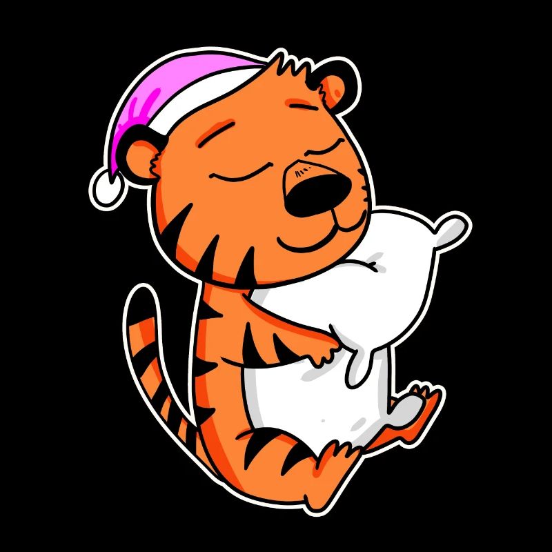 Tiger Müde Ausschlafen Schlafen Mädchen