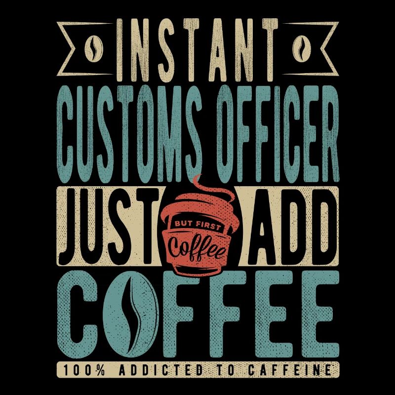 L’agent des douanes instantanée n’a qu’à ajouter du café