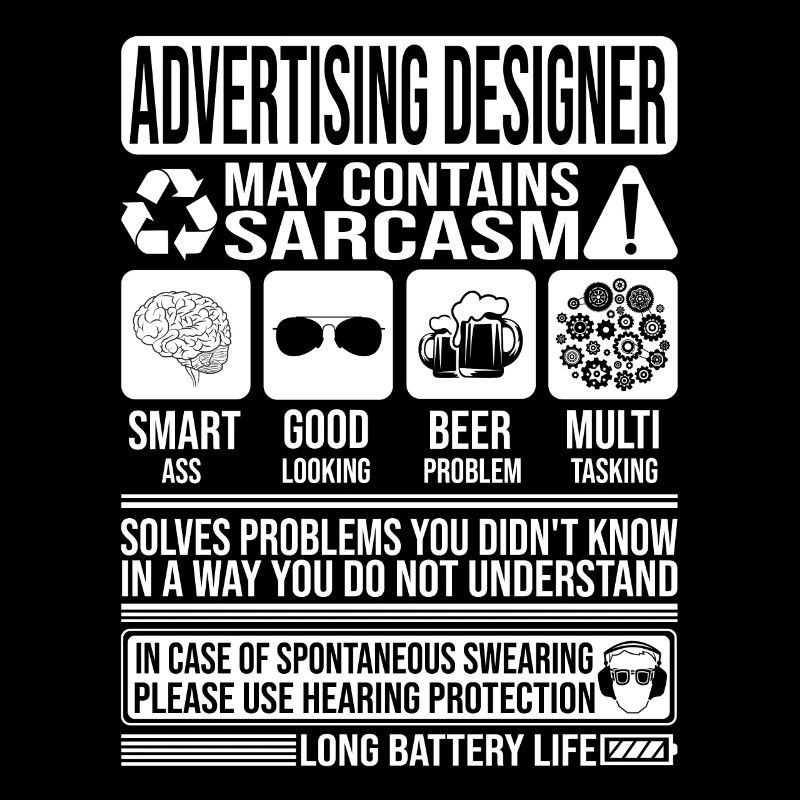 Werbedesigner Sarkasmus lustiges Geschenk