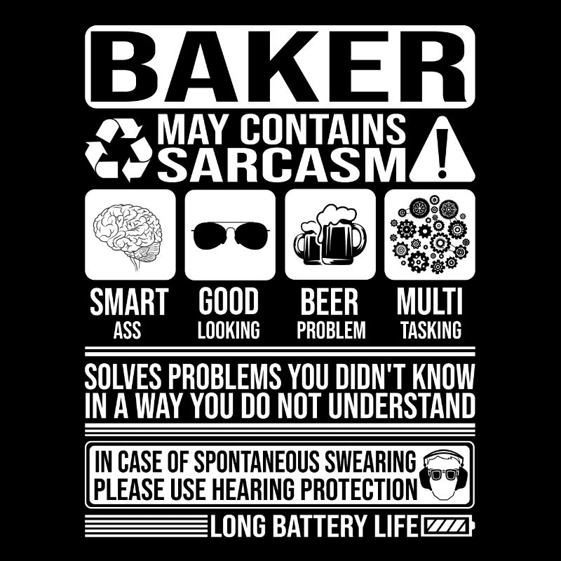 Bäcker Sarkasmus lustig Geschenk Bäcker