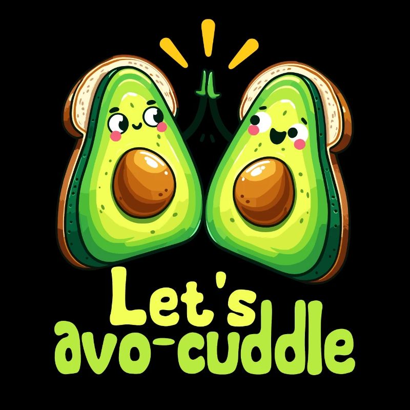 Faisons des câlins avo motif mignon