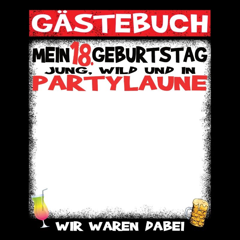 18. Geburtstag Mädchen & Junge Gästebuch