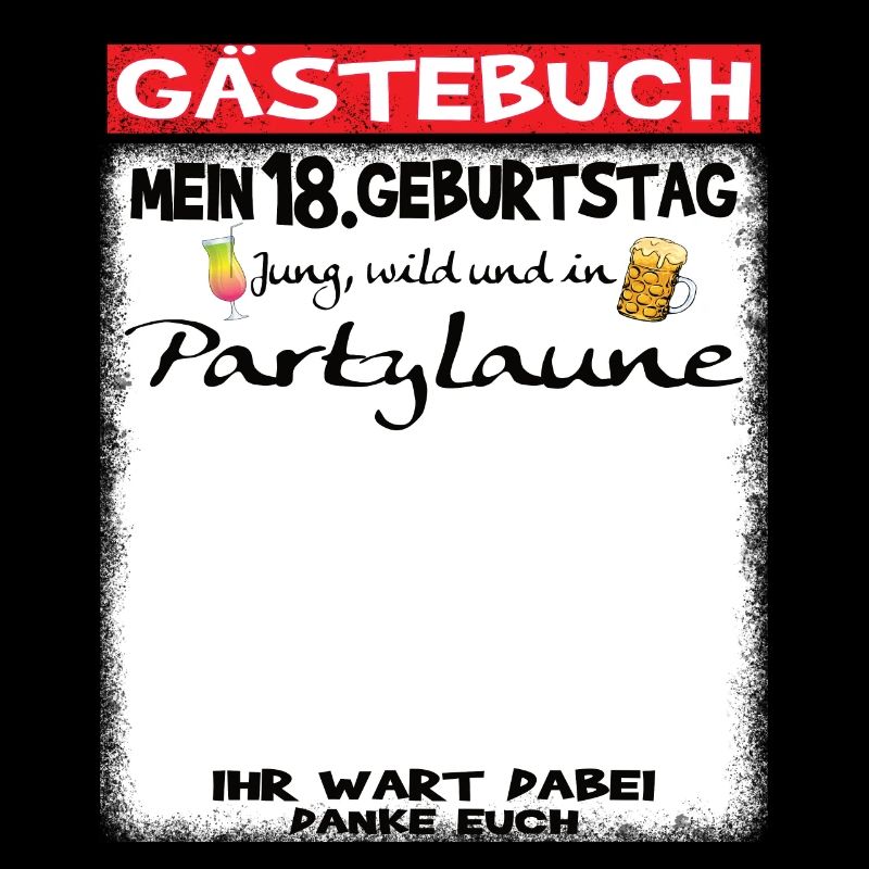 18. Geburtstag Mädchen & Junge Gästebuch