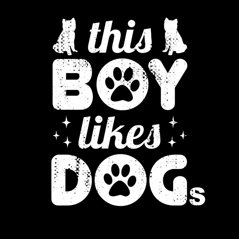 This boy likes dogs