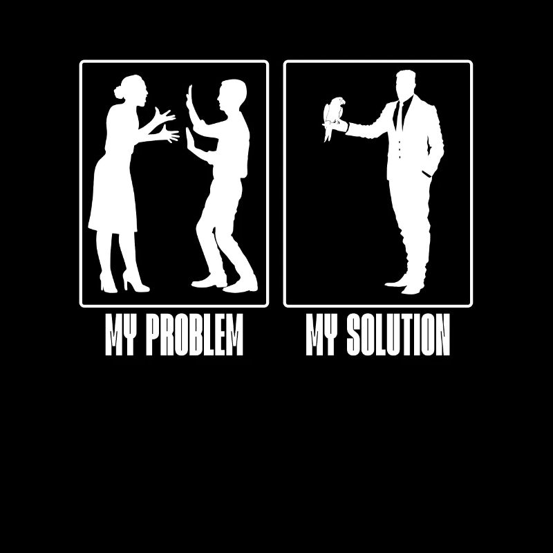 Conure Lover My Problem My Solution Pictogram Dad