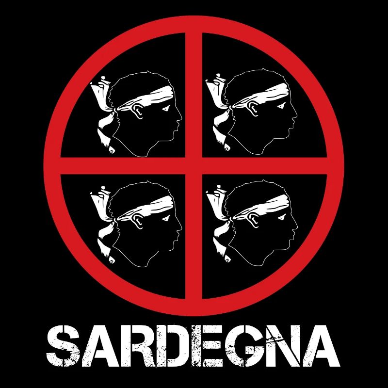Drapeau de la Sardaigne à têtes mauresques
